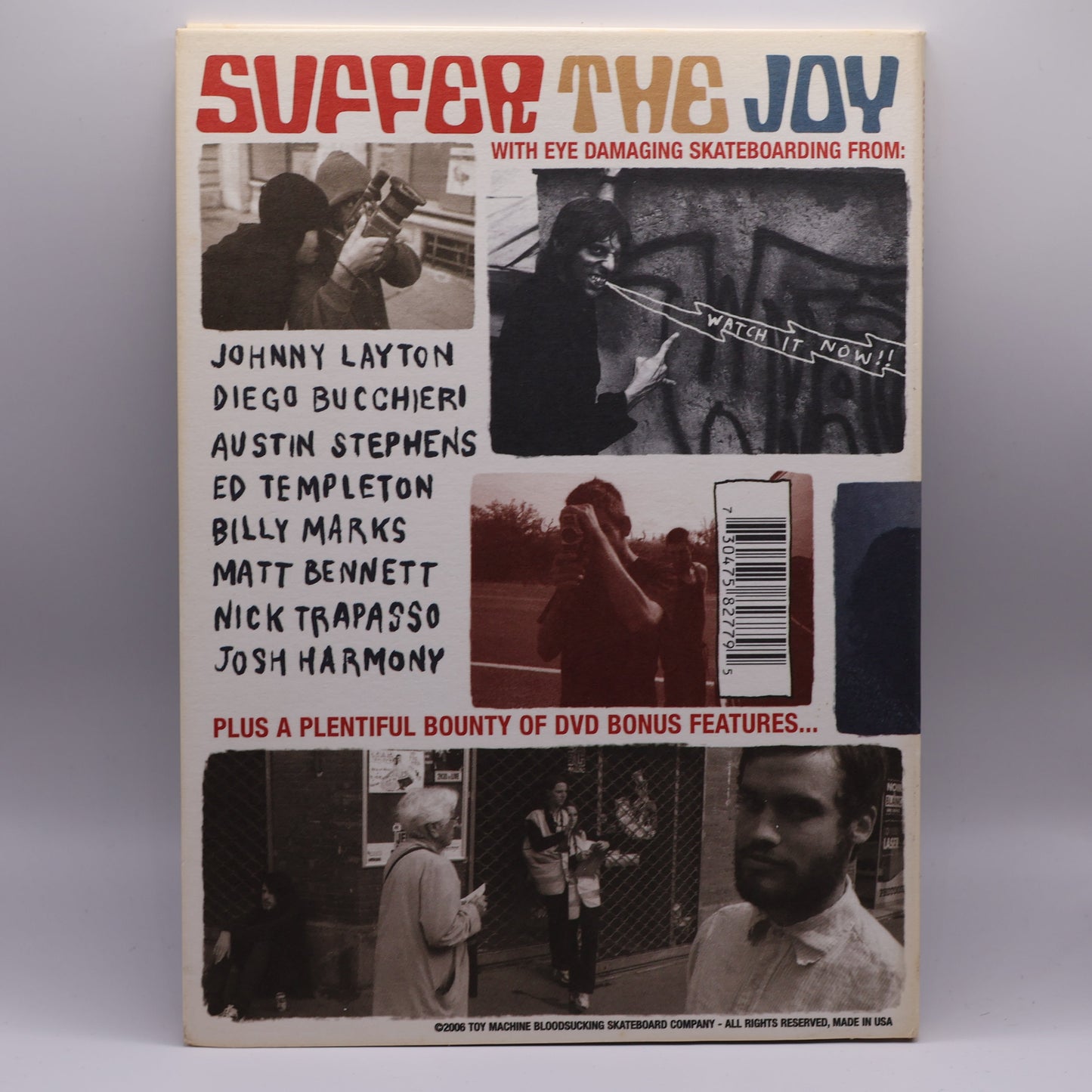 Toy Machine Suffer The Joy DVD (2006) Ed Templeton Nick Trapasso Rare Skate Video