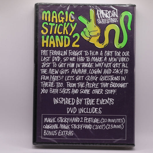 Heroin Skateboards - "Magic Sticky Hand 2" DVD (2017) Craig Questions - FACTORY SEALED