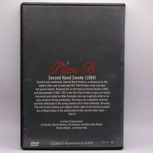 Plan B Second Hand Smoke DVD | Classic Skateboarding Video | Rare OOP