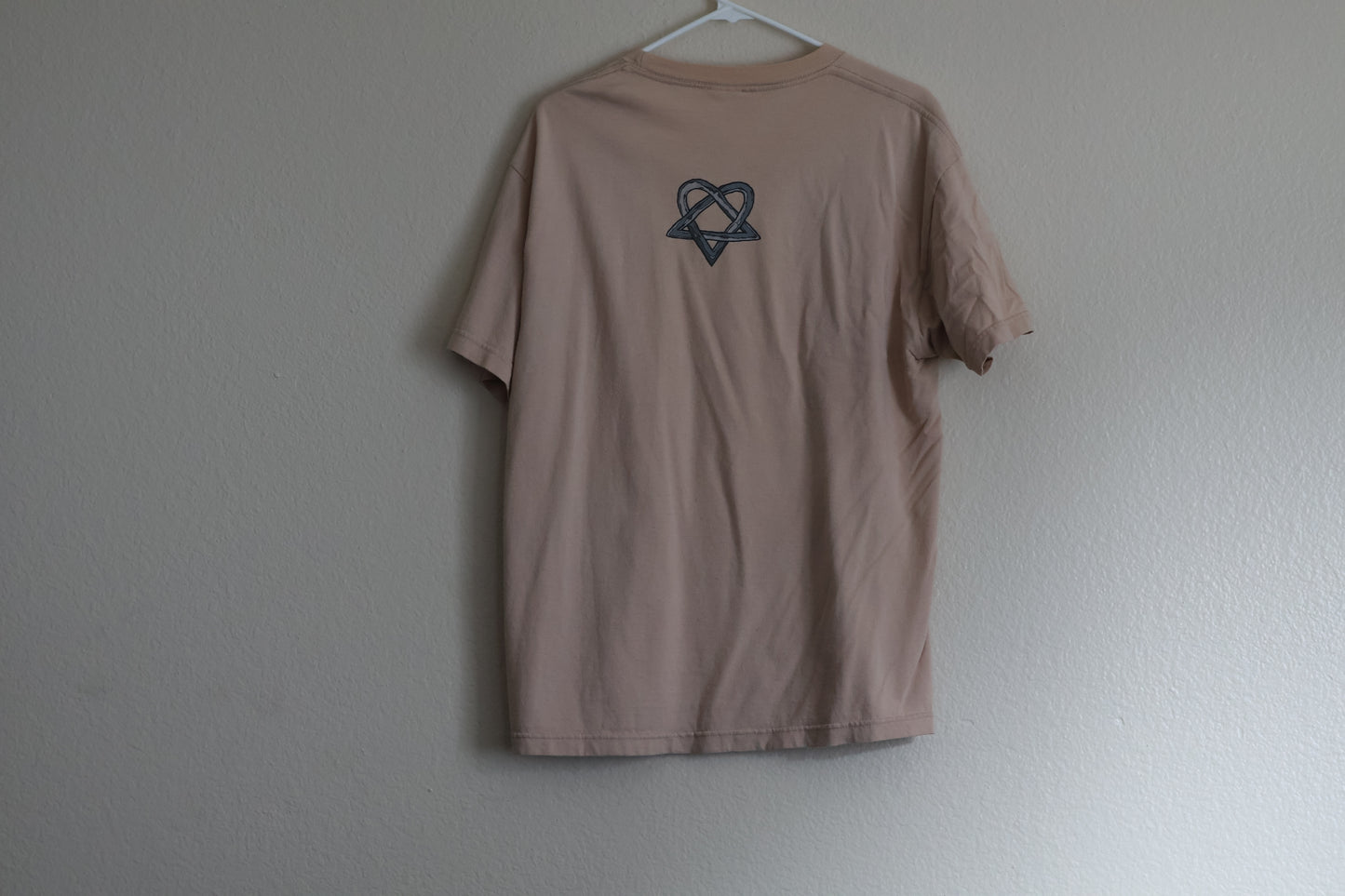 Vintage Element Skateboards - Bam Margera "Heartagram" T-Shirt (Y2K Era) - Tan-Missing Tag