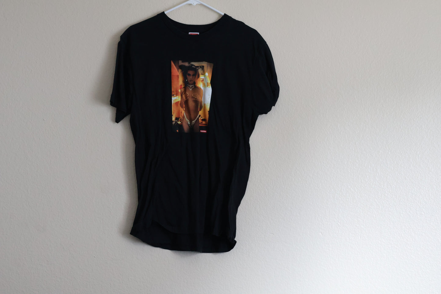 Vintage Supreme x Nan Goldin "Kim in Rhinestone" Photo Tee (SS18) - Black-Medium